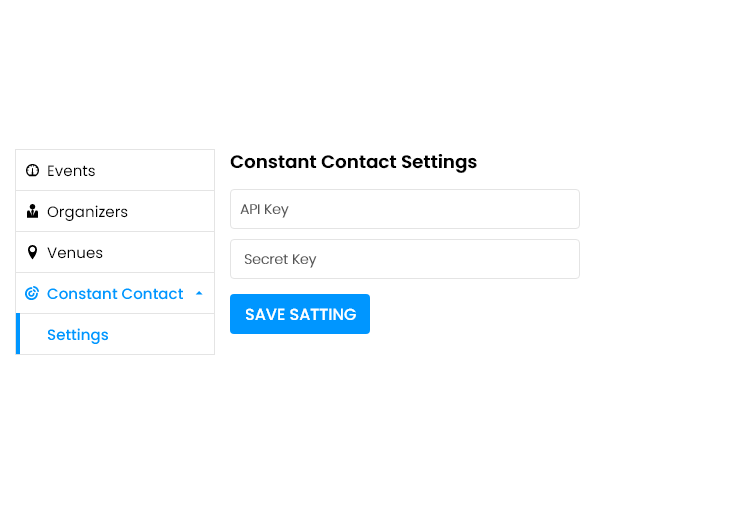 Constant Contact Setting