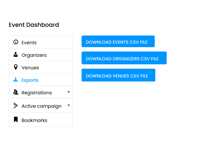 Events Dashboard