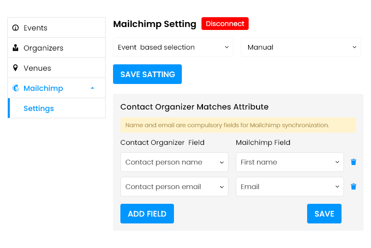 Contact Organizer Integration