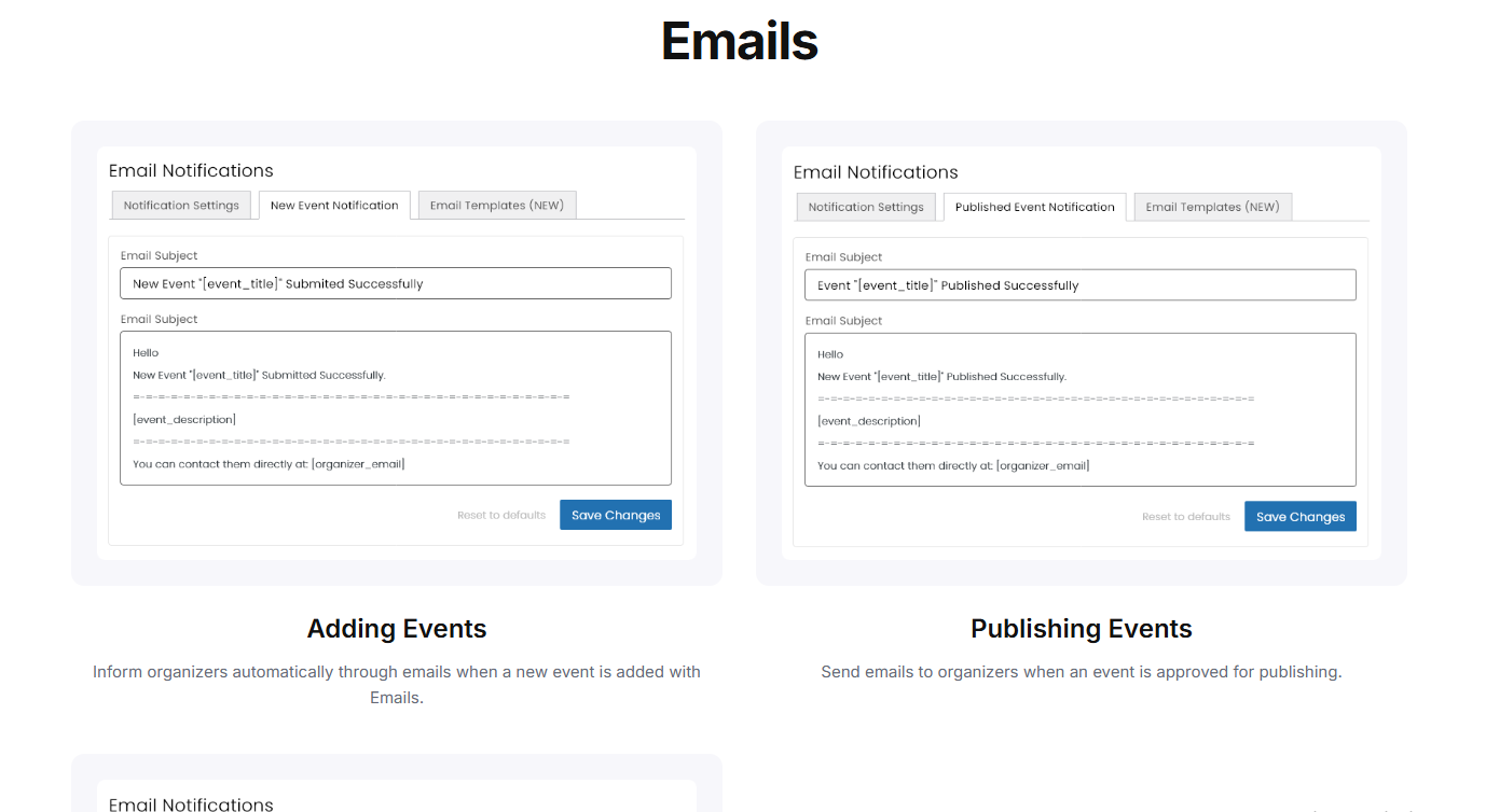 Email Notifications demo