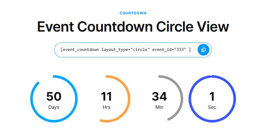 Countdown circle view demo