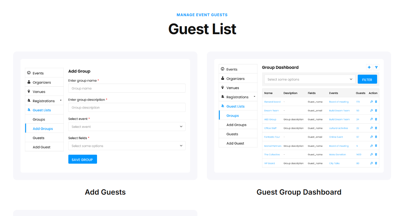 Guest List demo