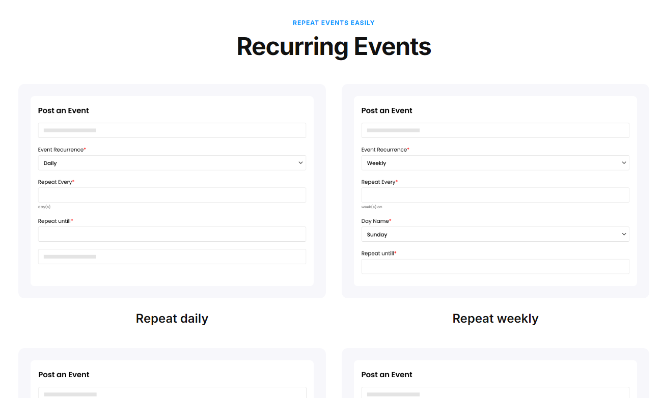 Recurring Events demo