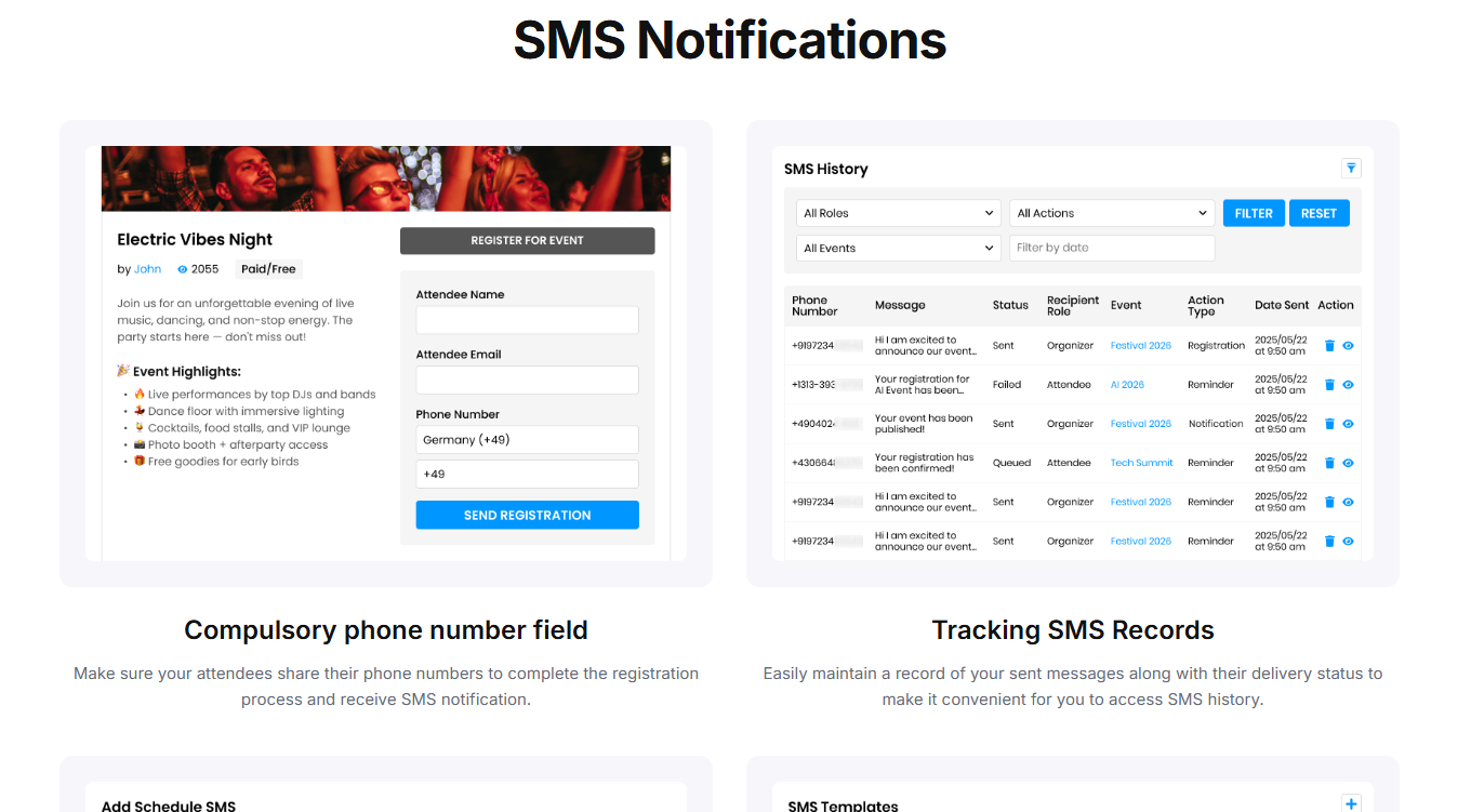 SMS Notifications demo