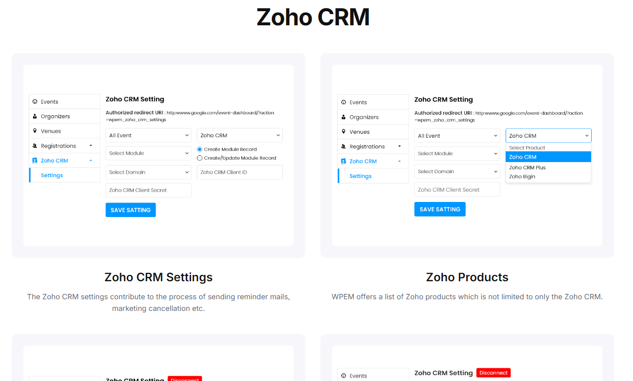 Zoho CRM demo