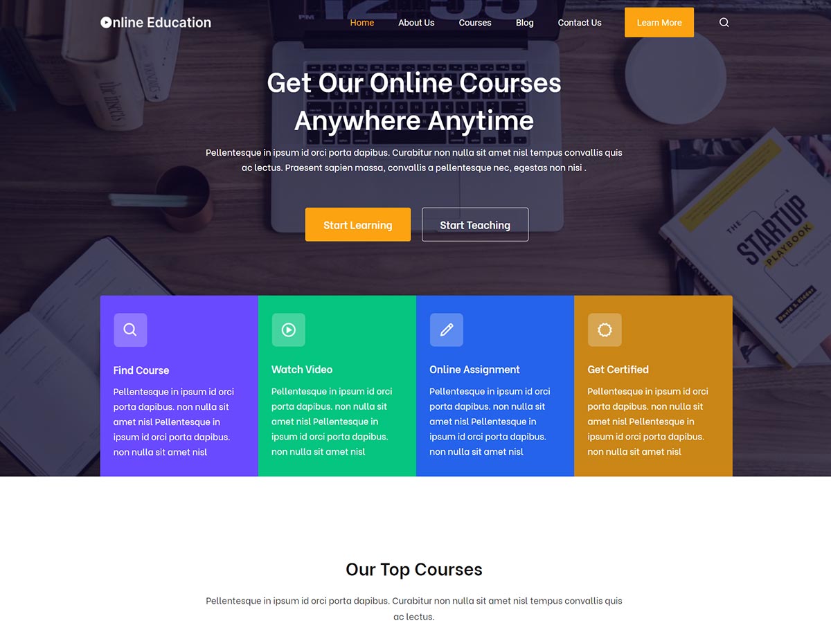 Online Education Theme